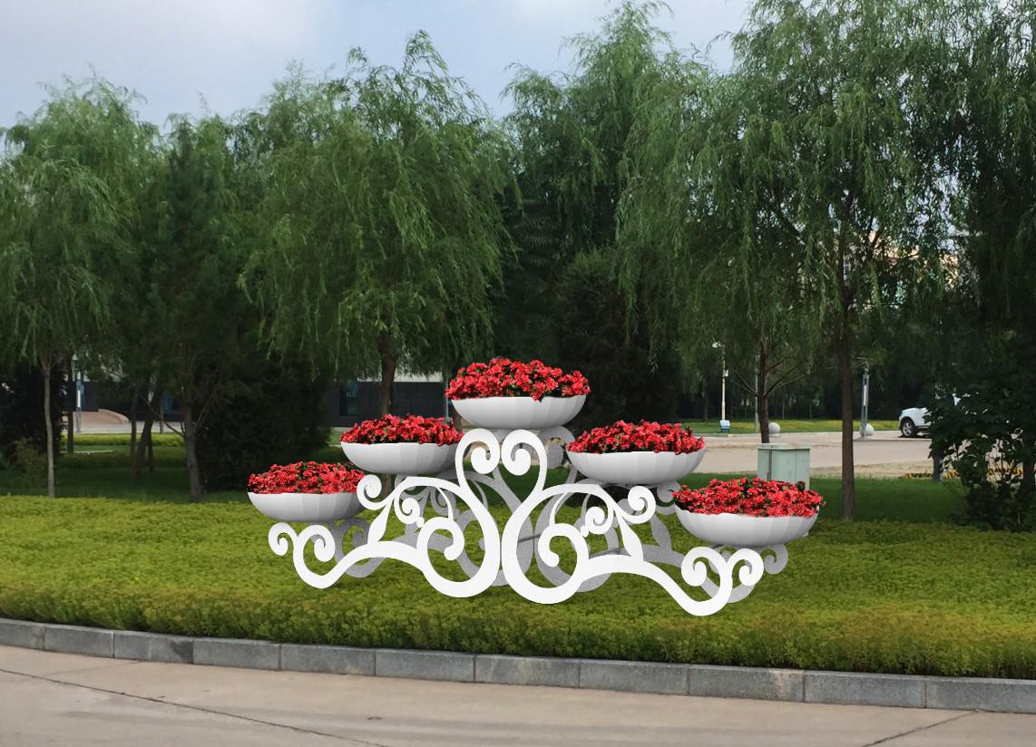 铁艺立体花架(图15)