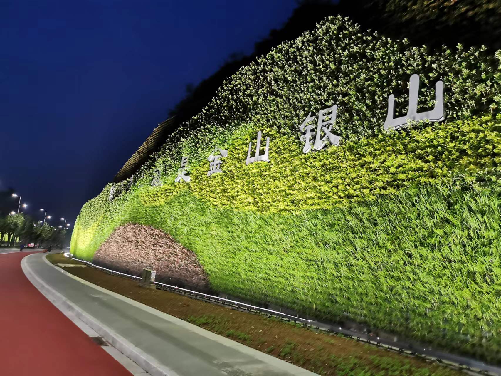 宁波隐学岭边坡垂直绿化项目(图1)